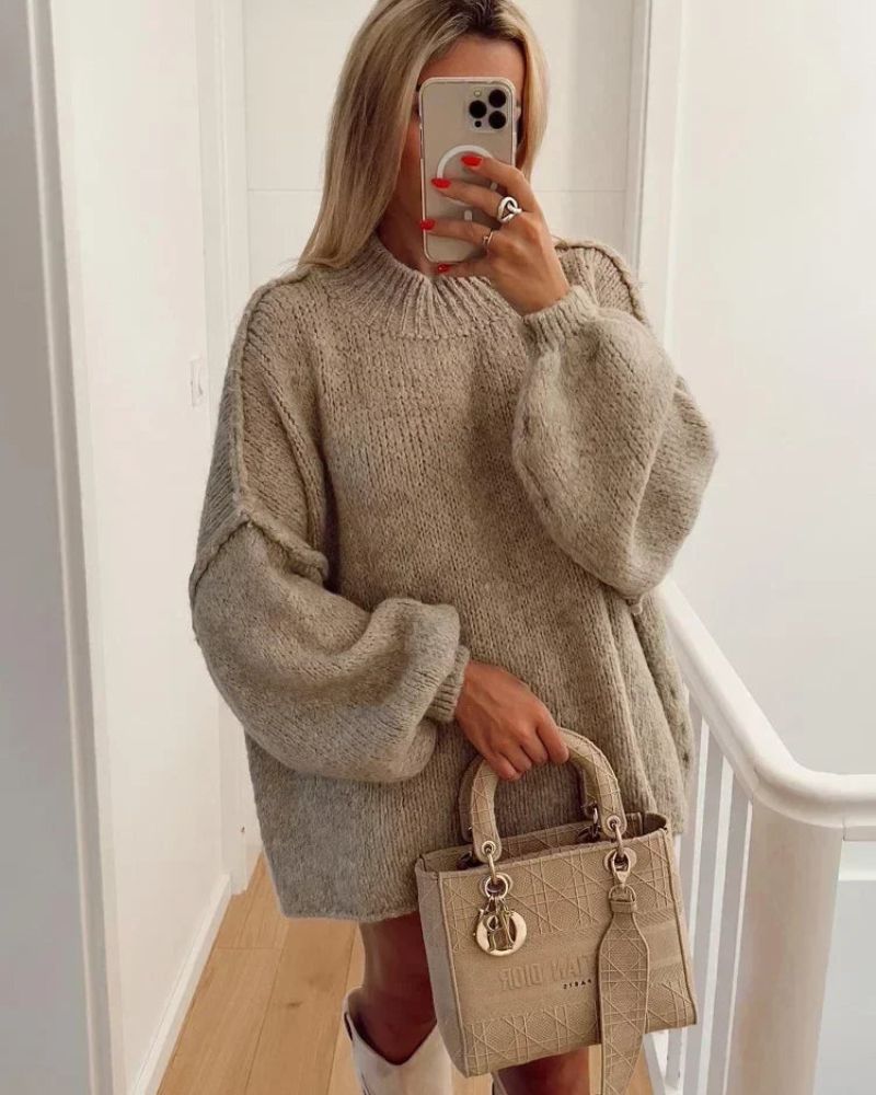 Bequemer Pullover Modern Stil - IdealeKleiden