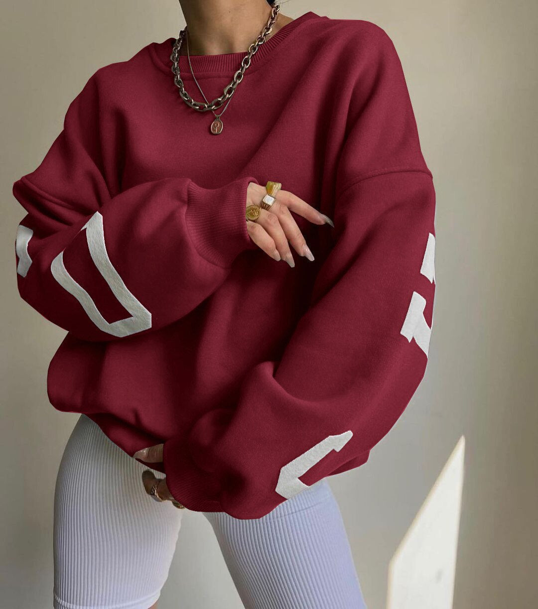 Damen Pullover Großzügig Bequem Alltag