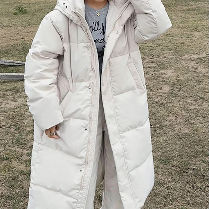 Warme Pufferjacke Damen Reißverschluss