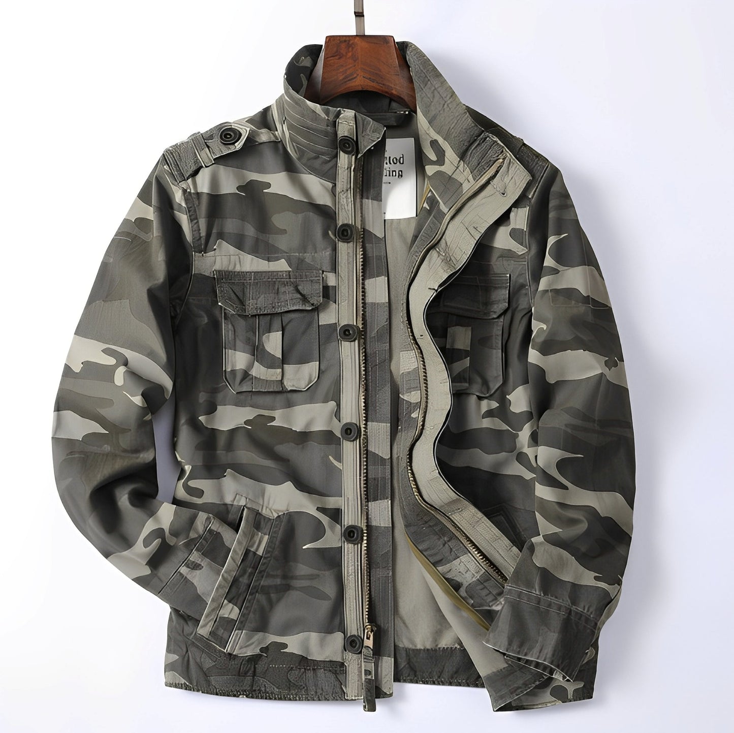 Herren Denimjacke Klassisch Mit Taschen