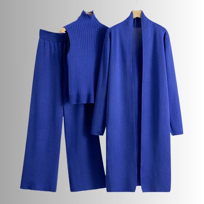 Elegantes Frauenkleid 3-Teil Set