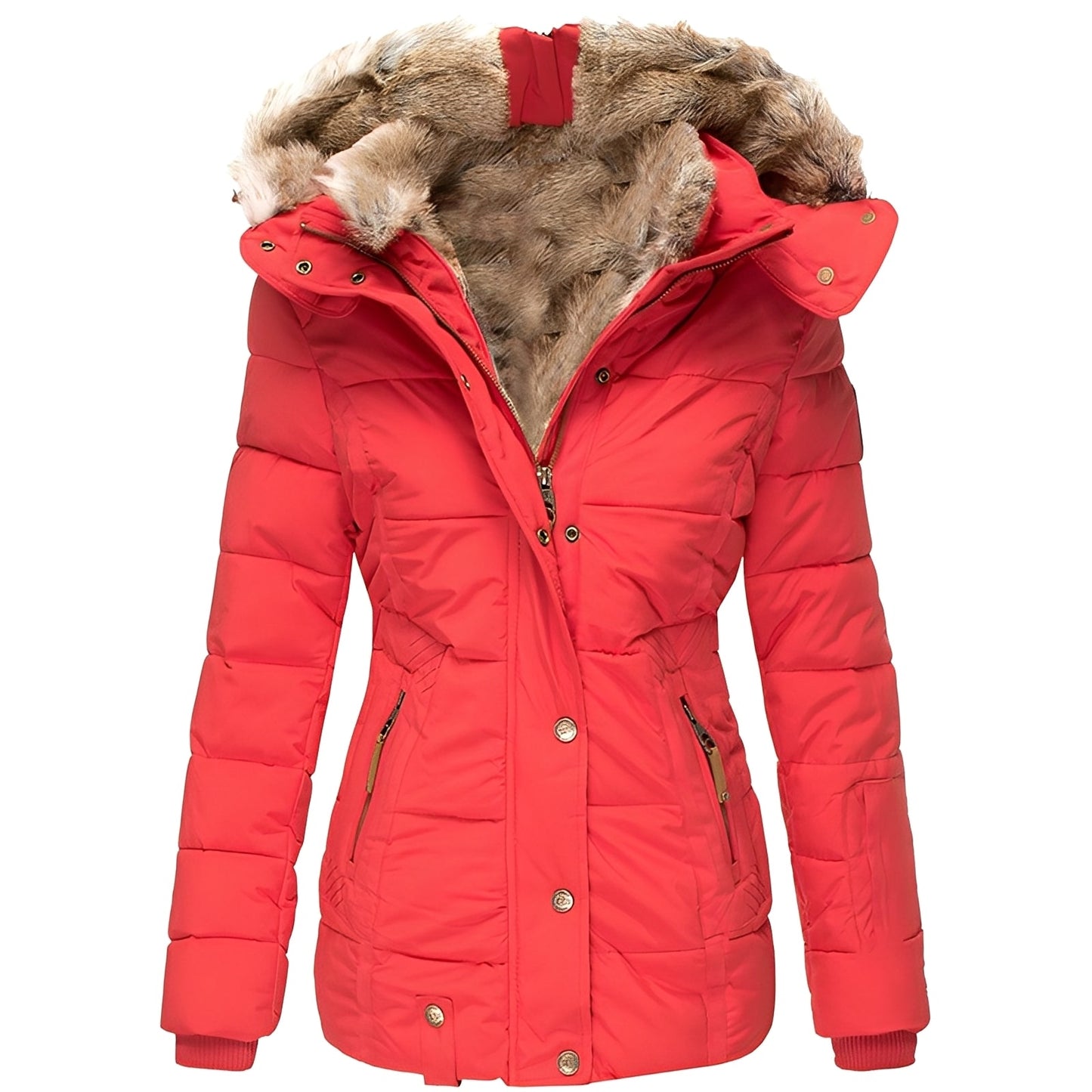 Stilvolle Damenjacke Warm Kapuze