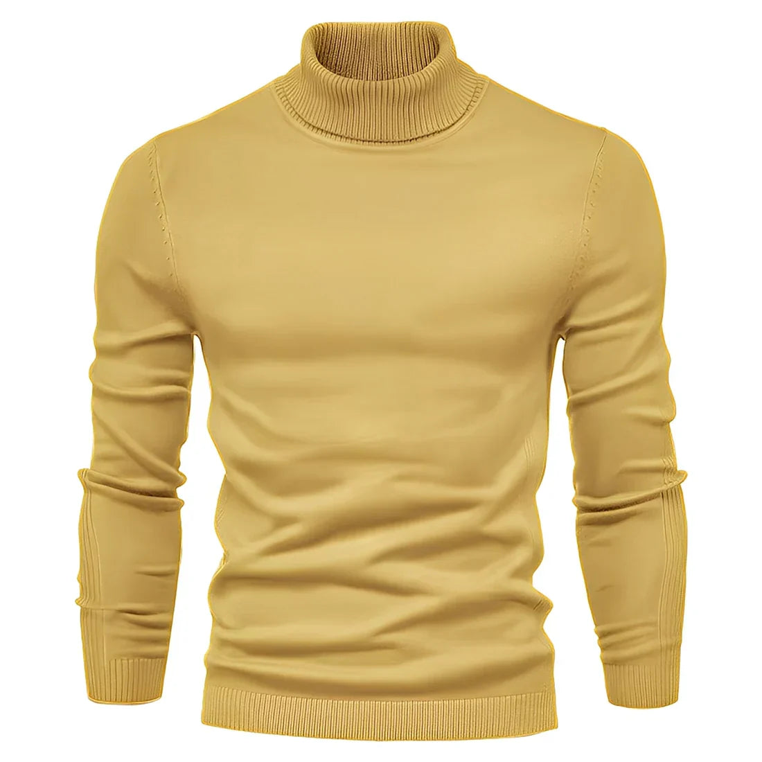 Herren Slimfit Rollkragenpullover Modern - IdealeKleiden