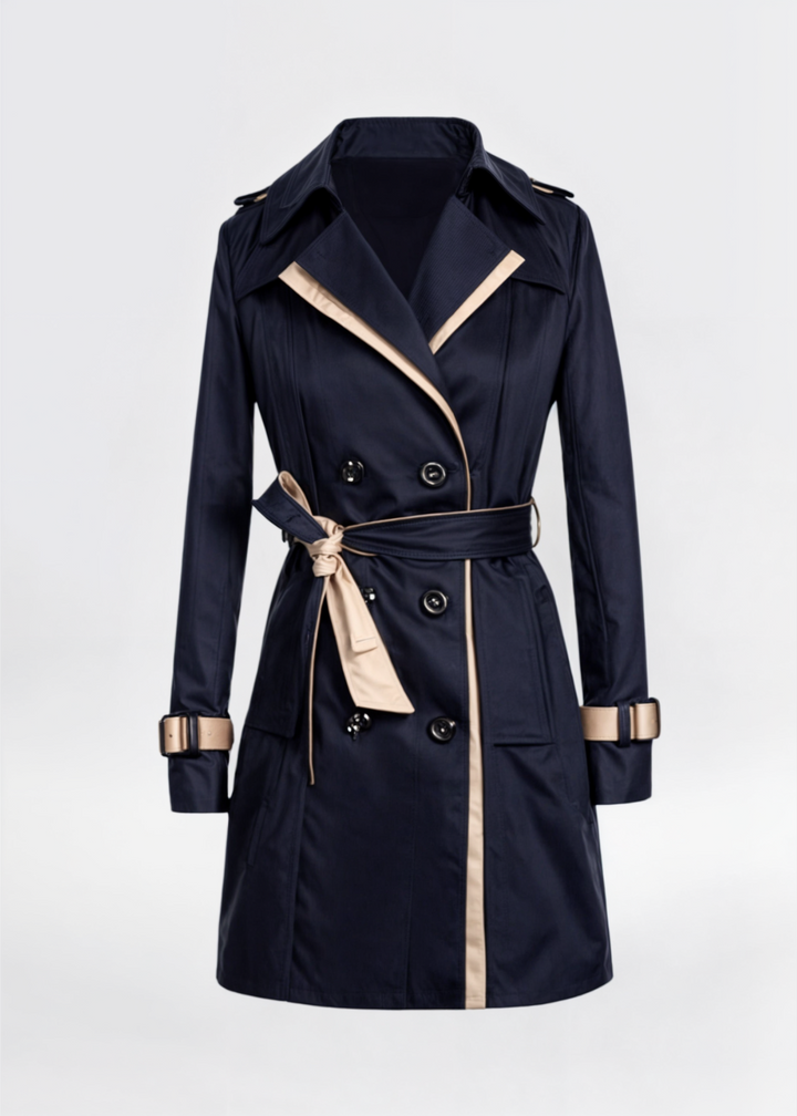 Elegante Damenmantel Doppelreihen Trenchcoat