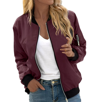 Stylische Frauen-Bomberjacke Retro-Chic
