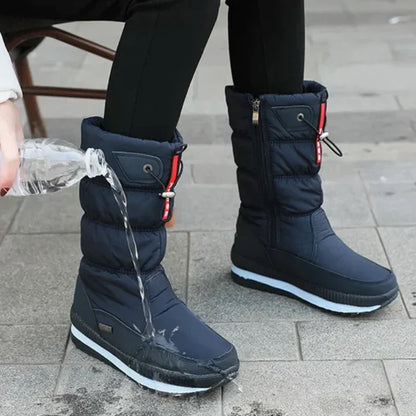 Winterstiefel Damen Schnee Schwarz - IdealeKleiden