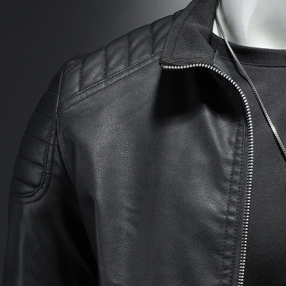 Modische Lederjacke Slim Fit Herren - IdealeKleiden