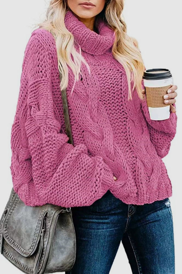 Eleganter Cashmere Pullover Rollkragen Winter