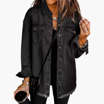 Lässige Vintage Jeansjacke Freizeit Alltag - IdealeKleiden