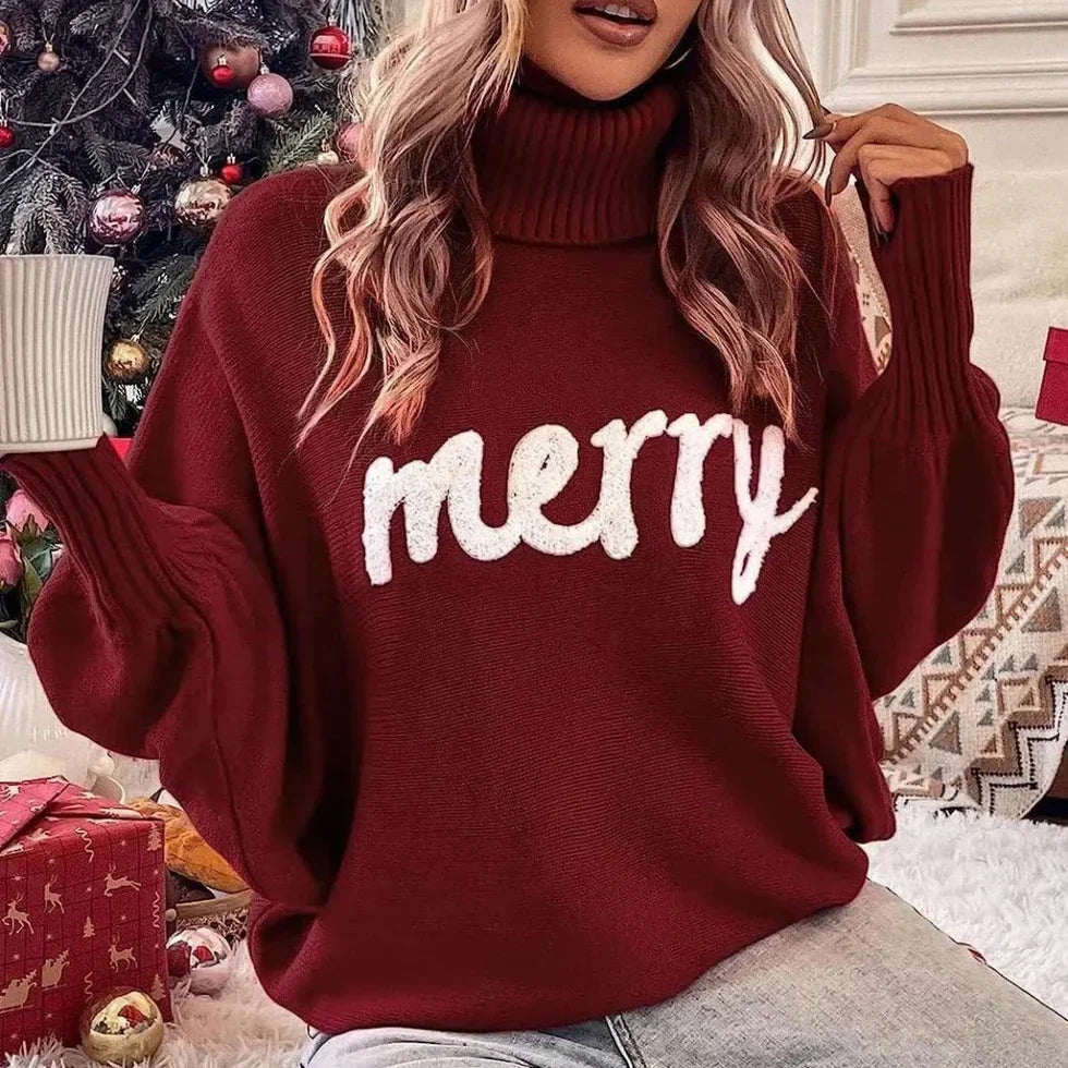 Weihnachtspullover Damen Warm Festlich
