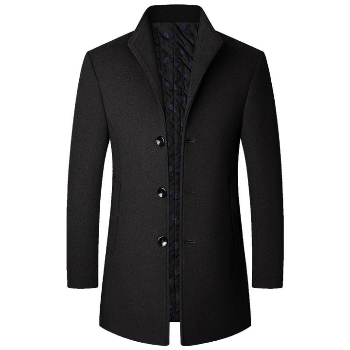 Stylisher Herren Wollmantel Lang Elegant