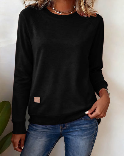 Bequemes Sweatshirt Rundhals Casual
