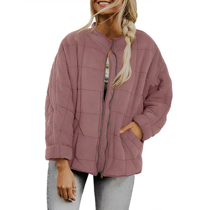 Damen Steppjacke Mit Taschen Warm