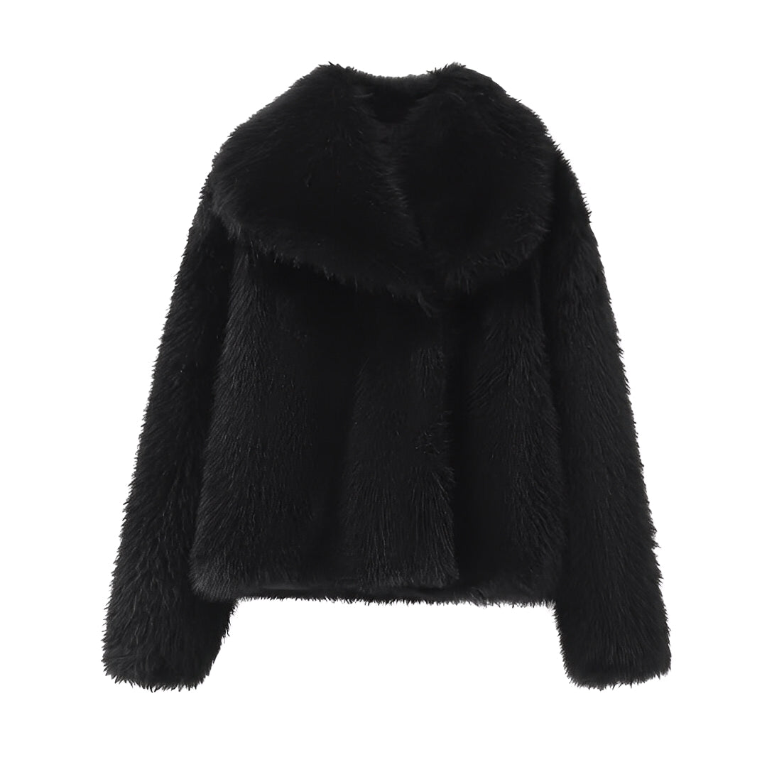 Eleganter Frauenmantel Faux-Fur Luxus Design