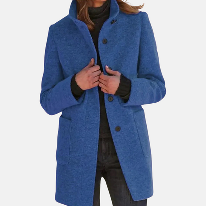 Damenjacke Vintage Tweed Elegant Rollkragen