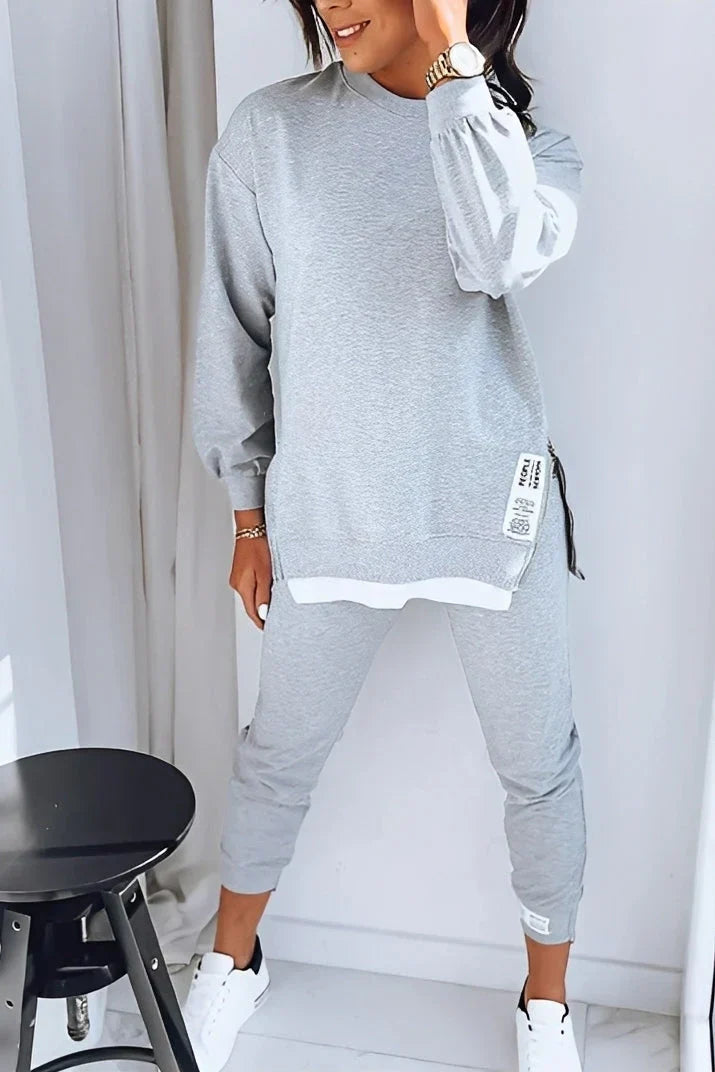 Damen Sportanzug Freizeit Set Sweatshirt Hose