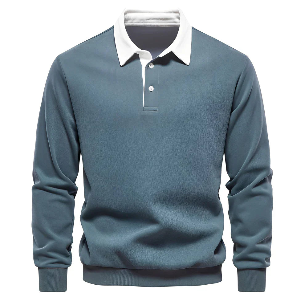 Herren Poloshirt Freizeit Langarm Leicht