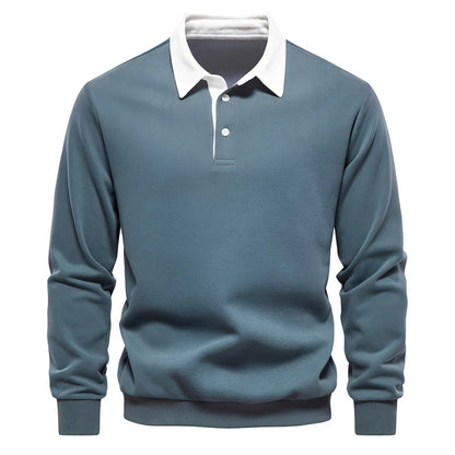 Herren Poloshirt Freizeit Langarm Leicht