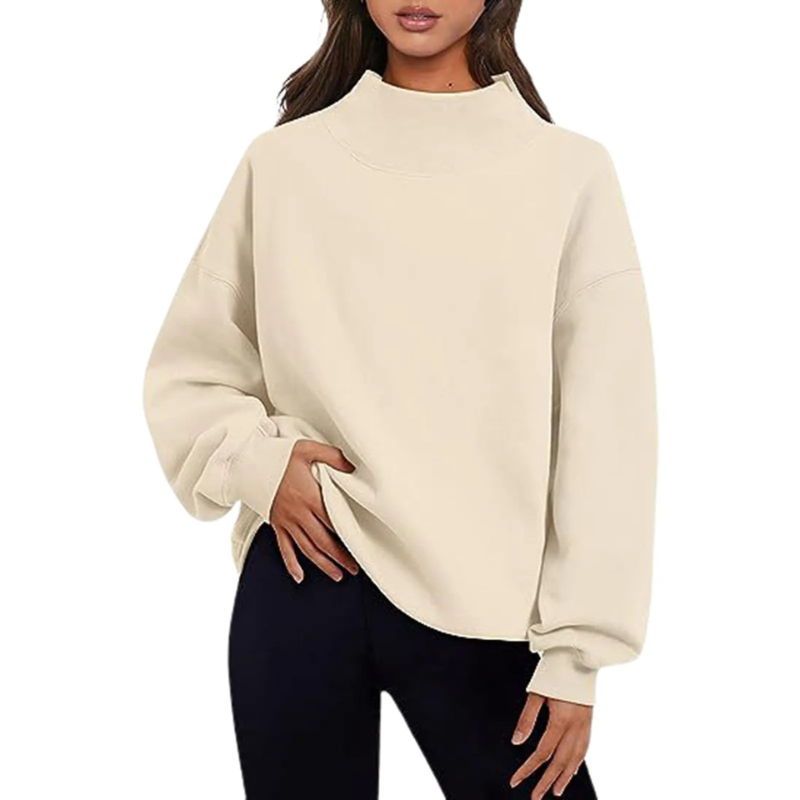 Bequemer Oversized Langarm Pullover