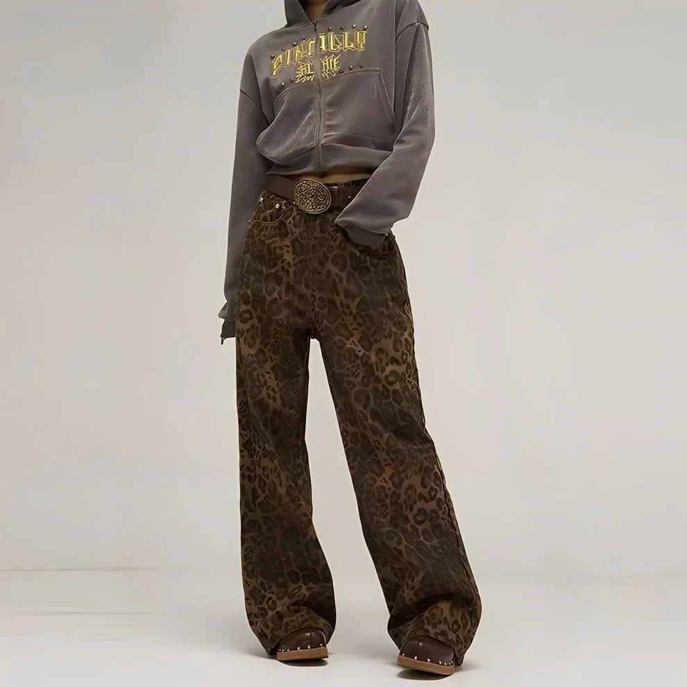 Modische Damen-Jeans mit Druck - IdealeKleiden