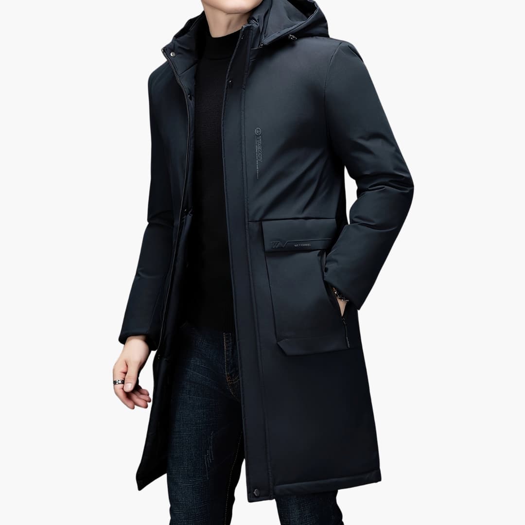 Herren Winterjacke Kapuze Stilvoll Warm