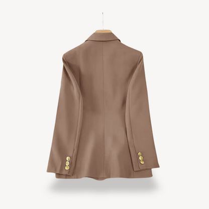 Damen Blazer Doppelreiherschluss Elegant - IdealeKleiden