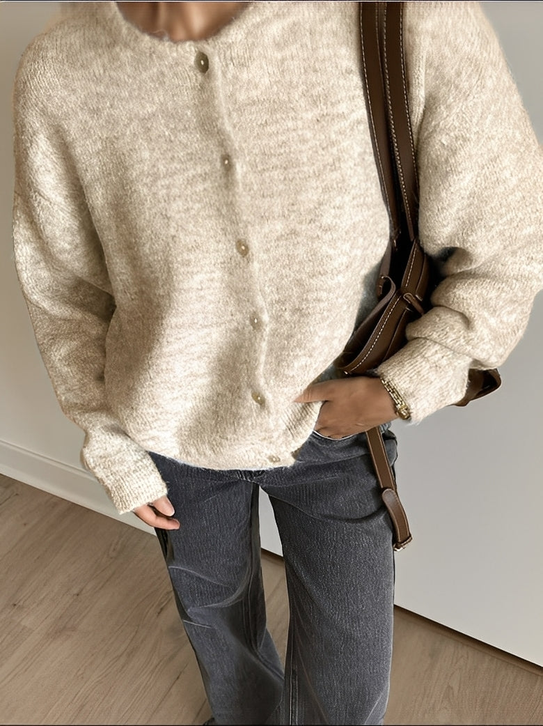 Vintage Wollmantel Damen Classic Knöpfe