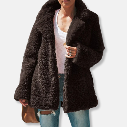 Weicher Fleece Mantel Oversized Teddy Design