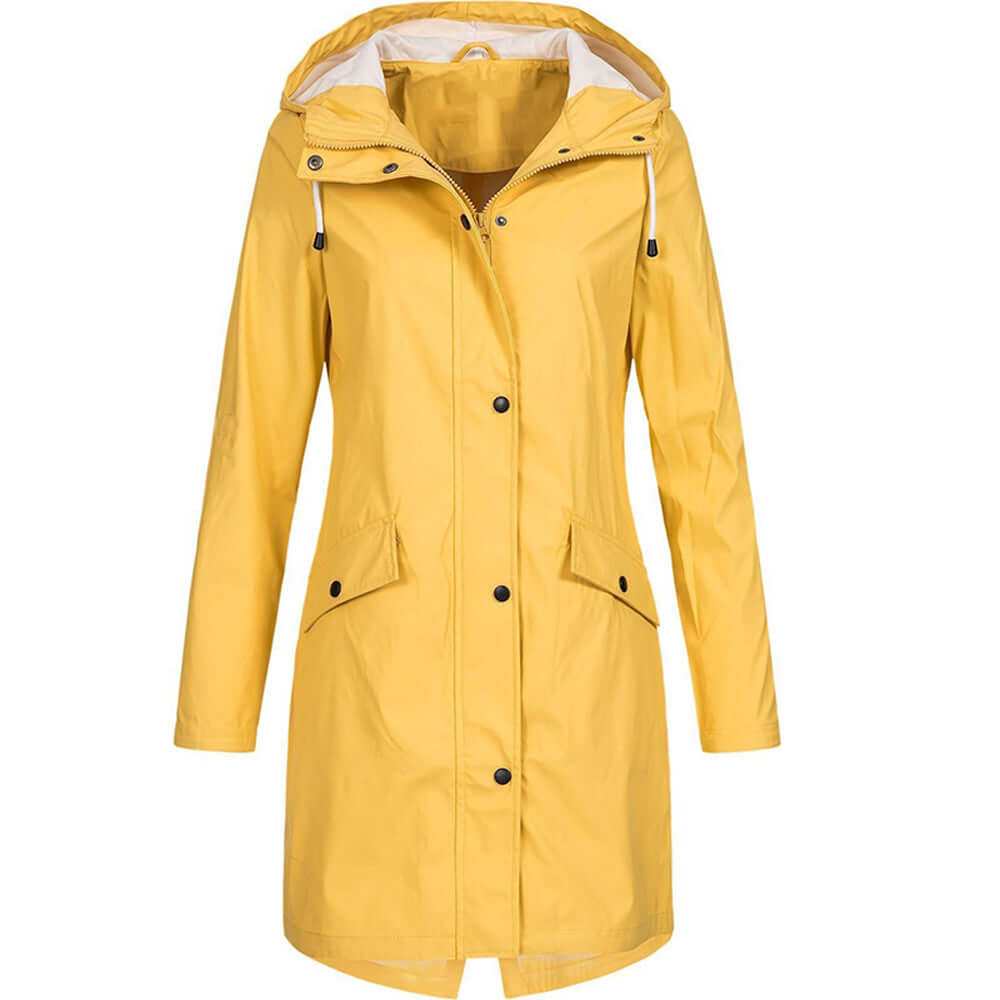 Damen Regenmantel Wasserdicht Kapuzenparka