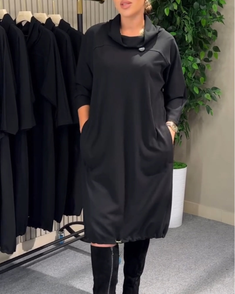 Elegante Kleidung 3/4 Ärmel Schalkragen