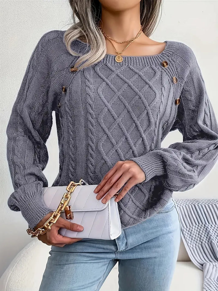 Lässiger Rundhals Pullover Damen