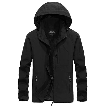 Wasserdichte Herren Outdoorjacke Mit Abnehmbarer Kapuze