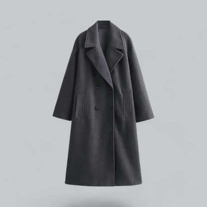 Damen Oversized Mantel Knopfverschluss Modern