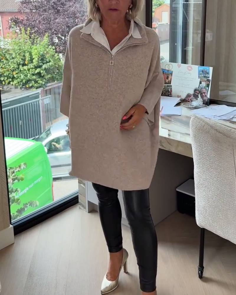 Modische Herrenkleidung Stehkragen Relaxed Fit