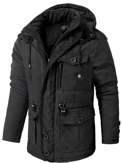 Herren Winterjacke Warm Kapuze