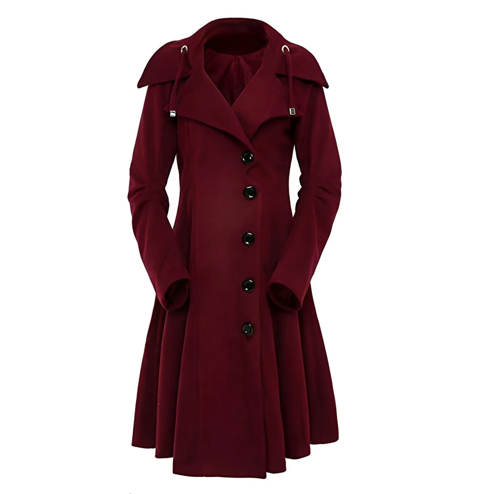 Eleganter Damen-Trenchcoat mit Kapuze - IdealeKleiden