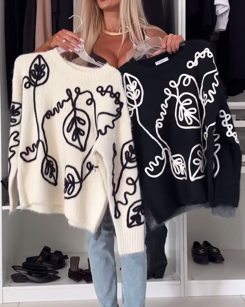 Stilvolle Pullover mit Blumenmuster