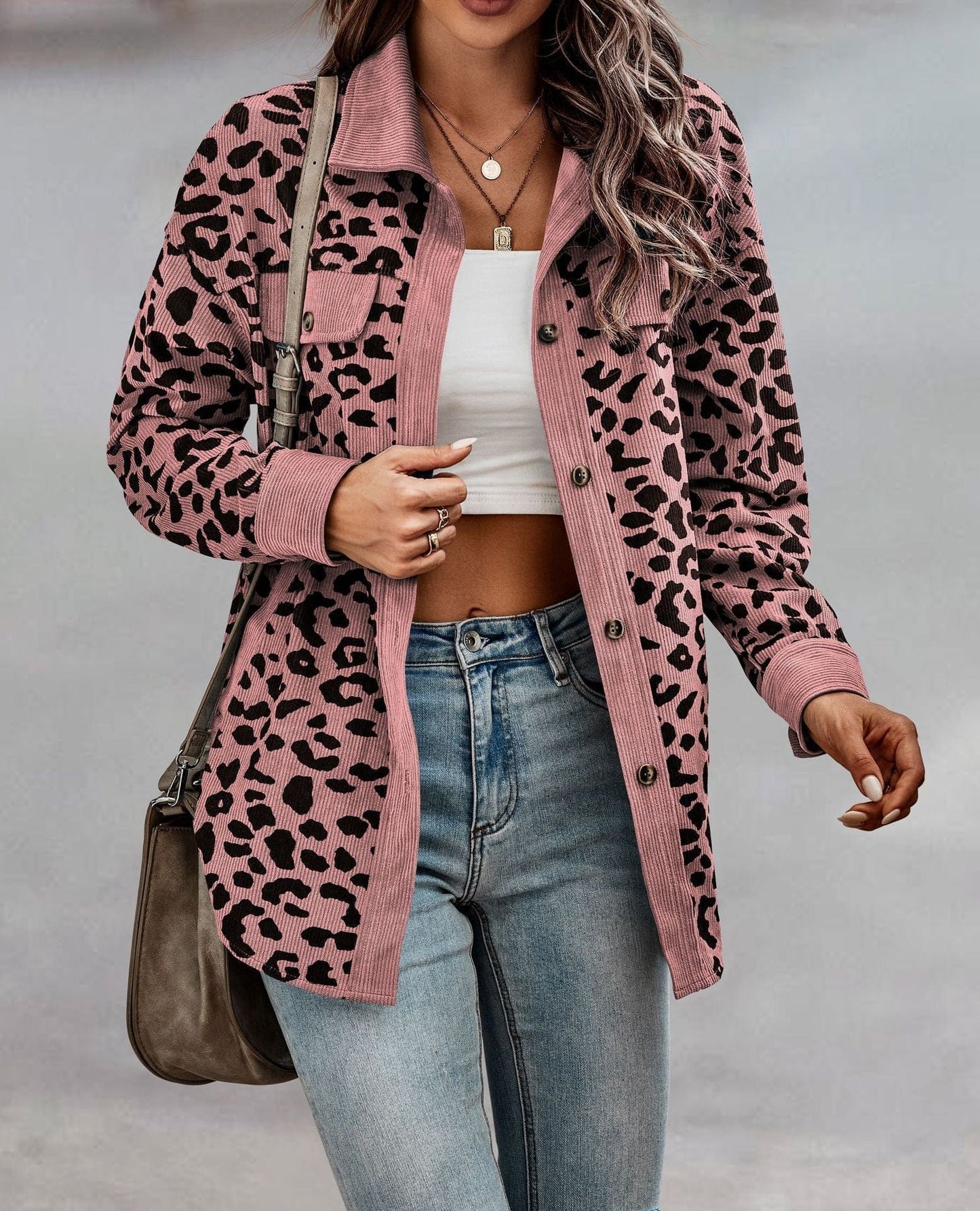 Leopard Jacke Damen Frühjahr Trendy Premium