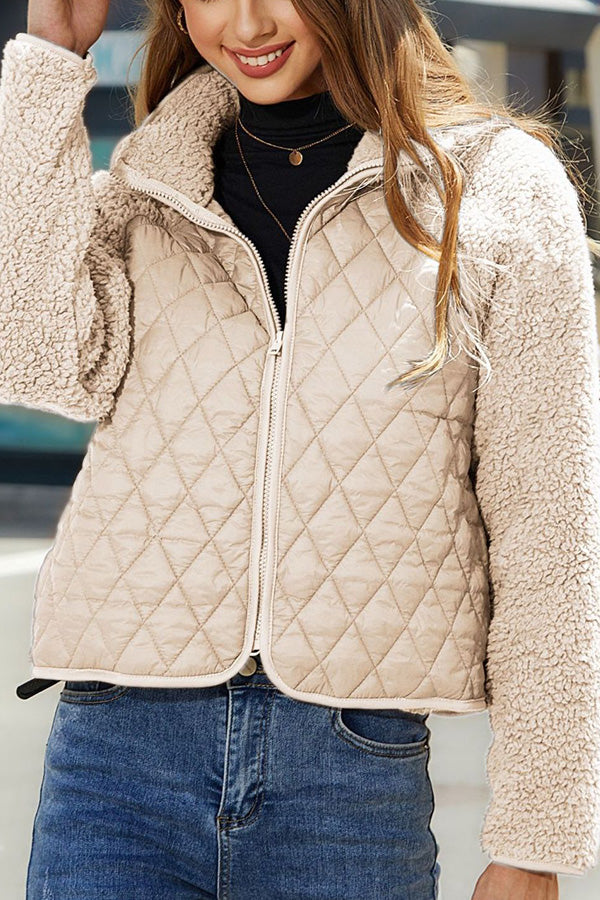 Frauen Lederjacke Langarm Reißverschluss