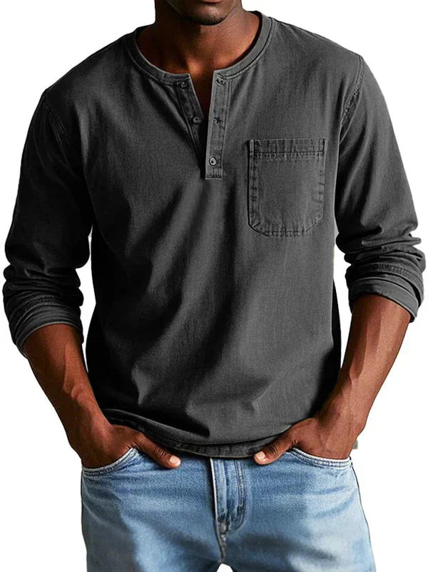 Herren Langarmshirt Casual Style
