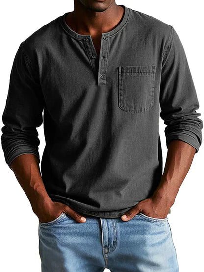 Herren Langarmshirt Casual Style