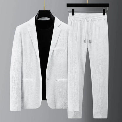Stylisches Herrenanzug Set Blazer und Kordhose