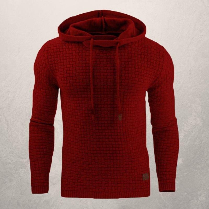 Stylischer Kapuzenpullover Slim Fit Strickmuster