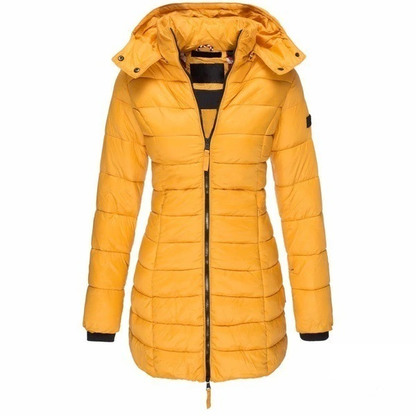 Winterjacke Damen Lang Kapuze Daunenfüllung