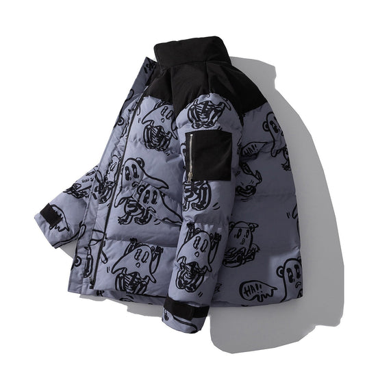 Bedruckte Wolljacke Warm Gemütlich - IdealeKleiden
