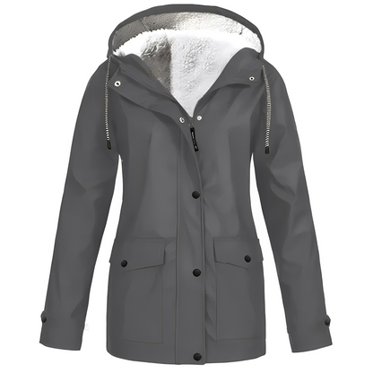 Warmes Winterkleid Damen Fleece Mantel Outdoor