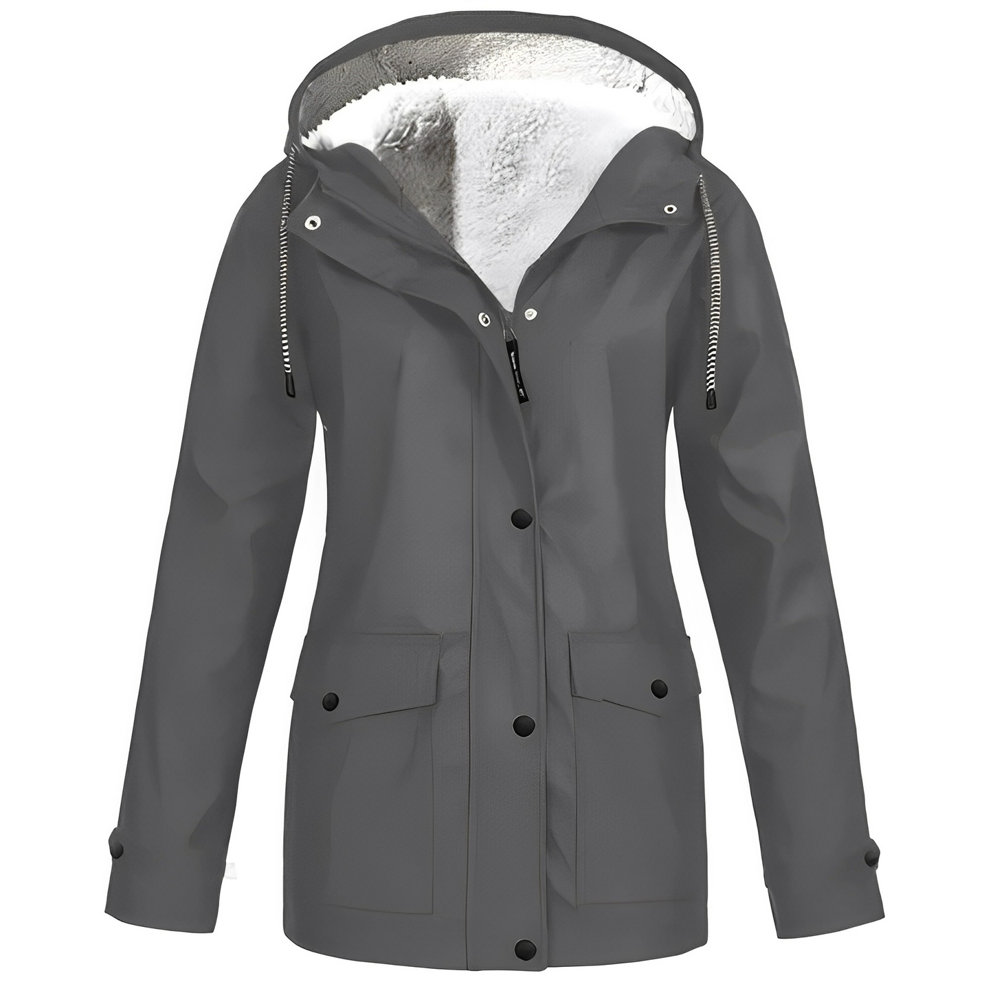 Wasserdichte Damen Regenjacke Fleece gefüttert