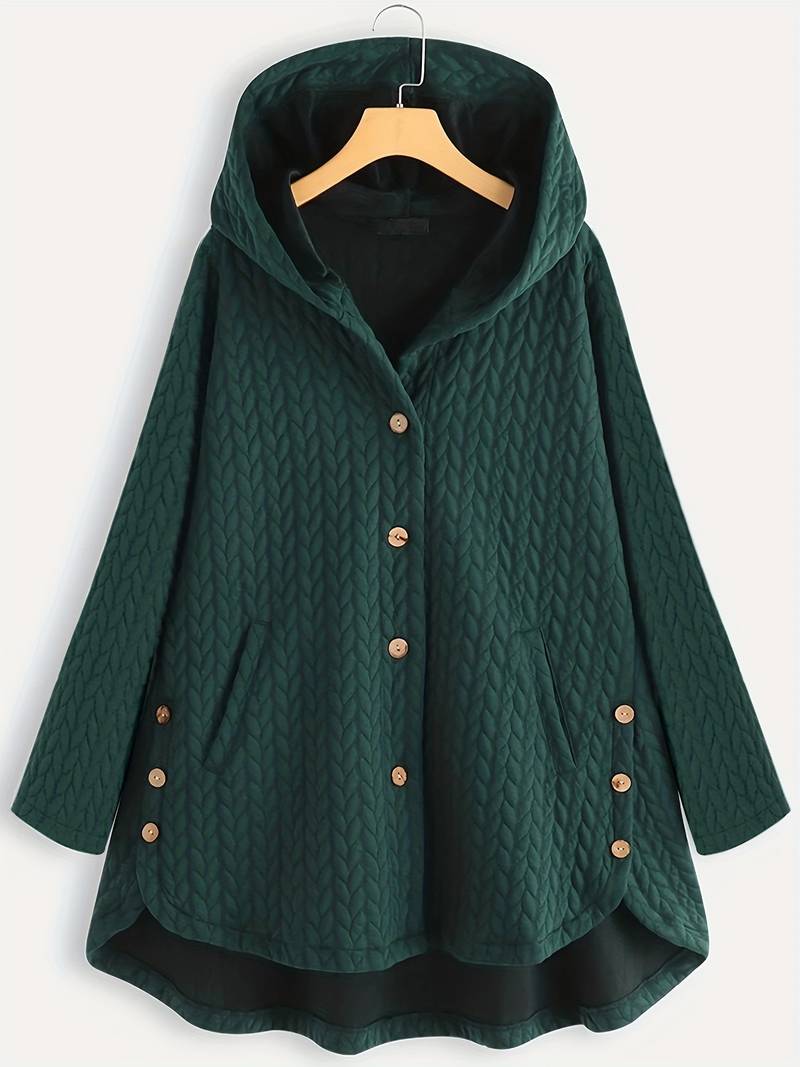 Lange Damenwinterjacke Bordeaux