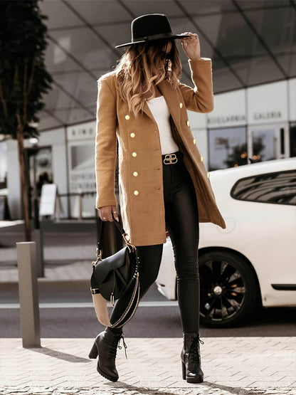 Schmale Wolljacke Damen Elegant