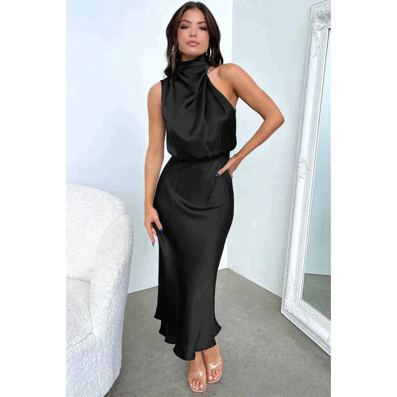 Damenkleid Halfterform Midilängig